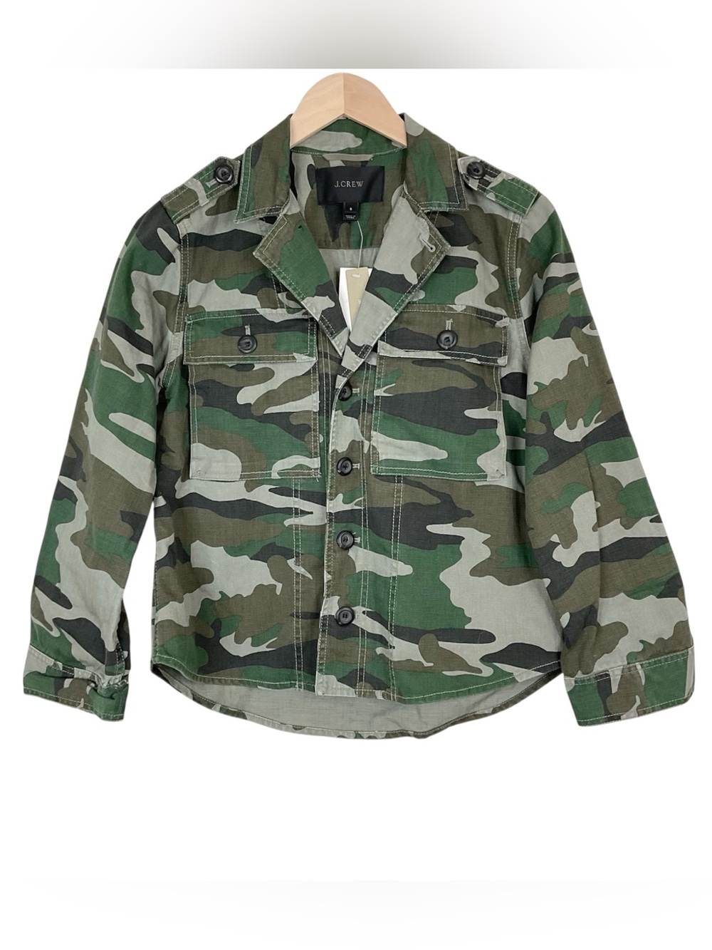 J. Crew Green Camo Utility Jacket Shacket Size Small